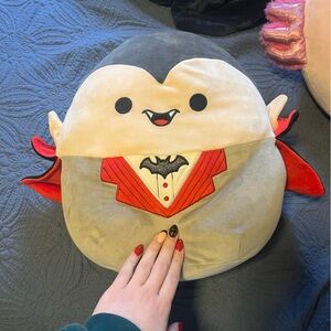 Squishmallows Gray and Red Stuffed Animal